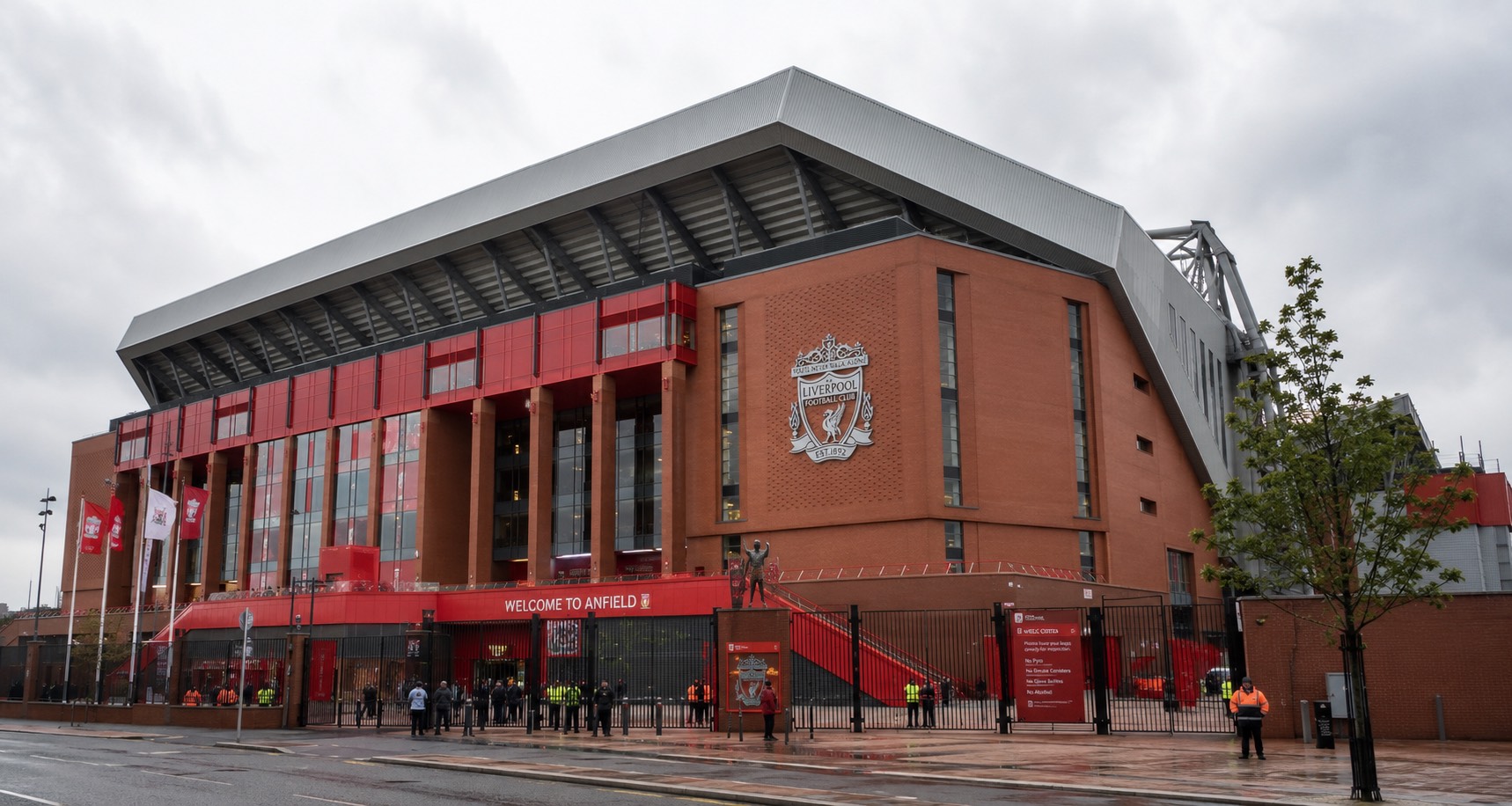 Anfield in Liverpool, home of Liverpool FC.