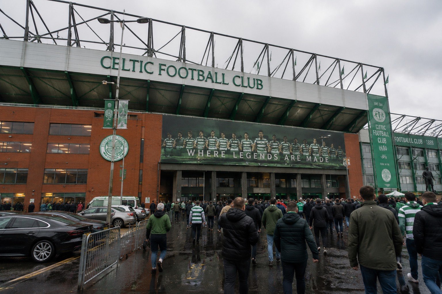 Celtic Park in Glasgow, home of Celtic FC.