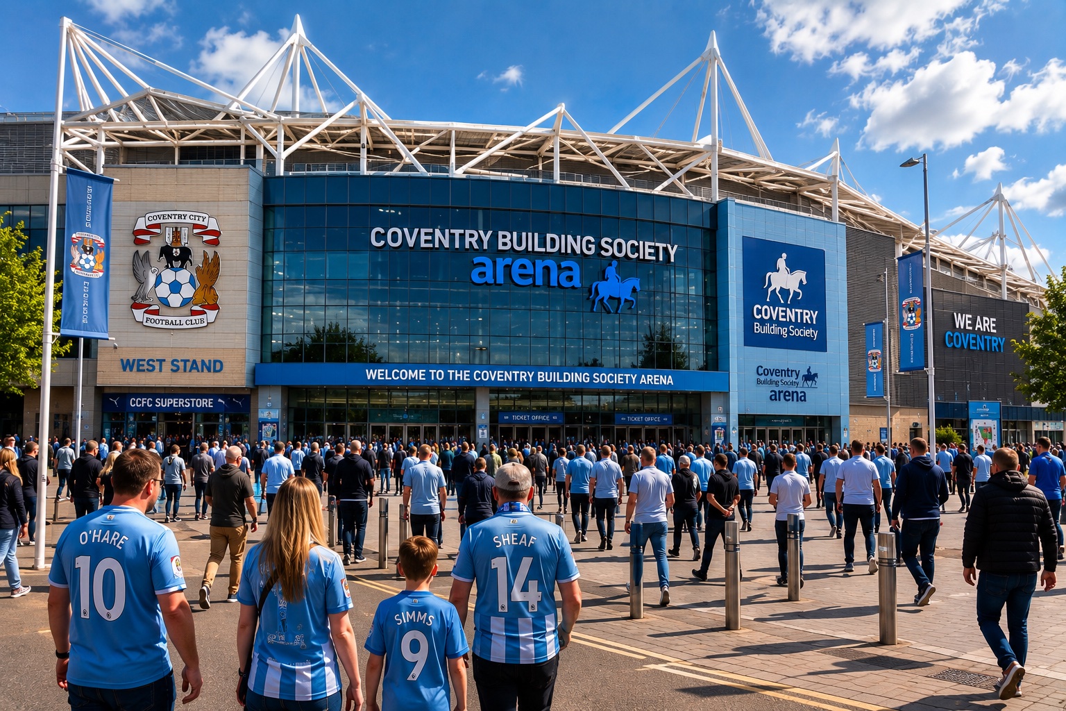 Coventry Building Society Arena in Coventry, home of Coventry City.