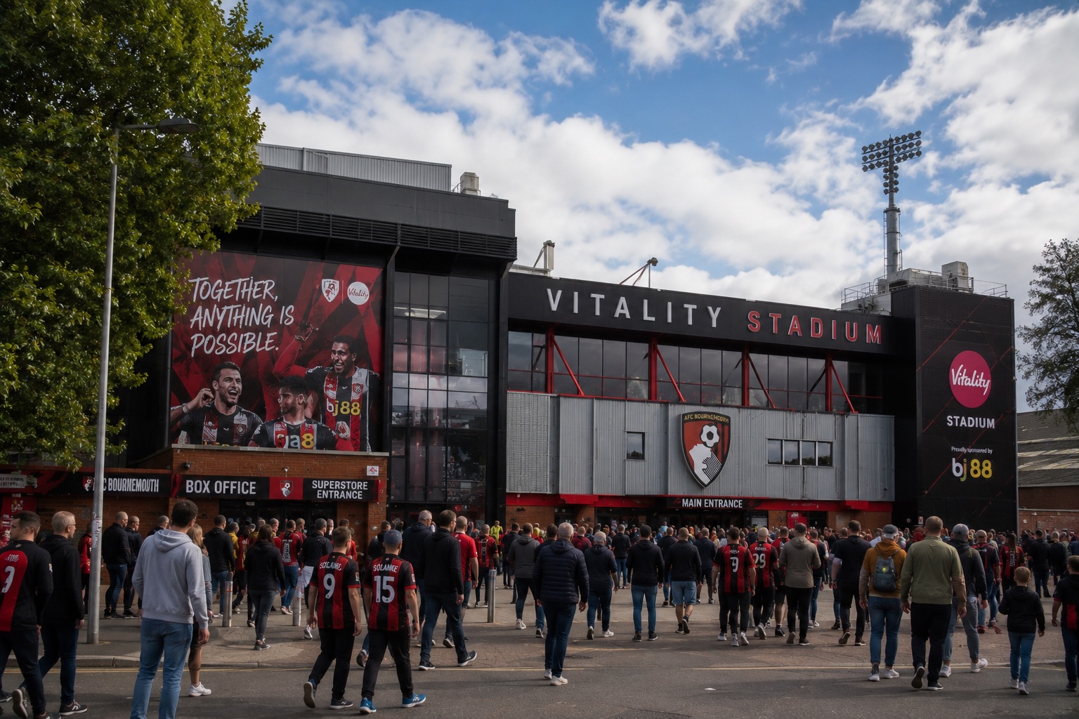 Dean Court in Bournemouth, home of AFC Bournemouth.