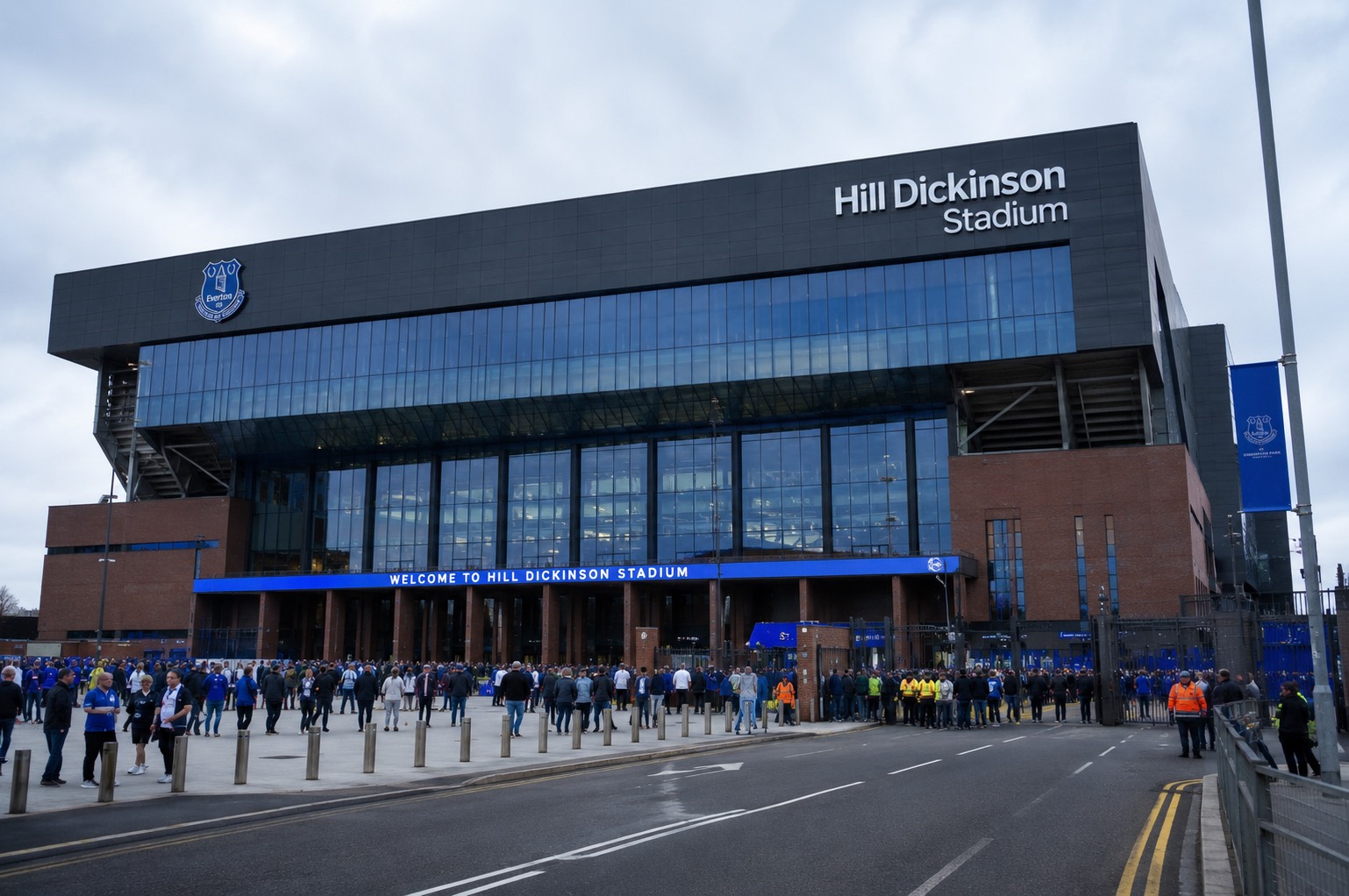 Hill Dickinson Stadium on Liverpool's waterfront, Everton FC's new home.