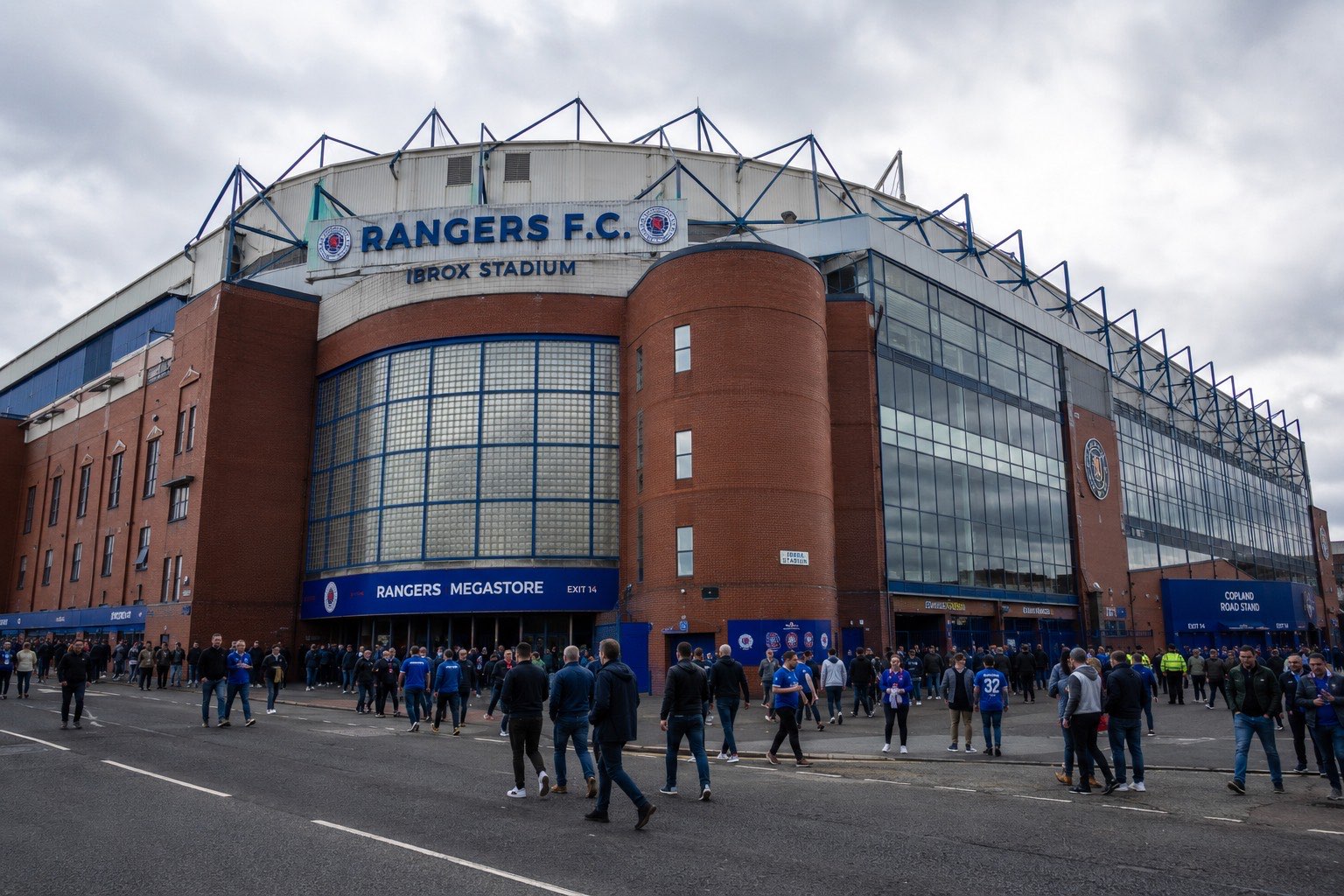 Ibrox Stadium in Glasgow, home of Rangers FC.