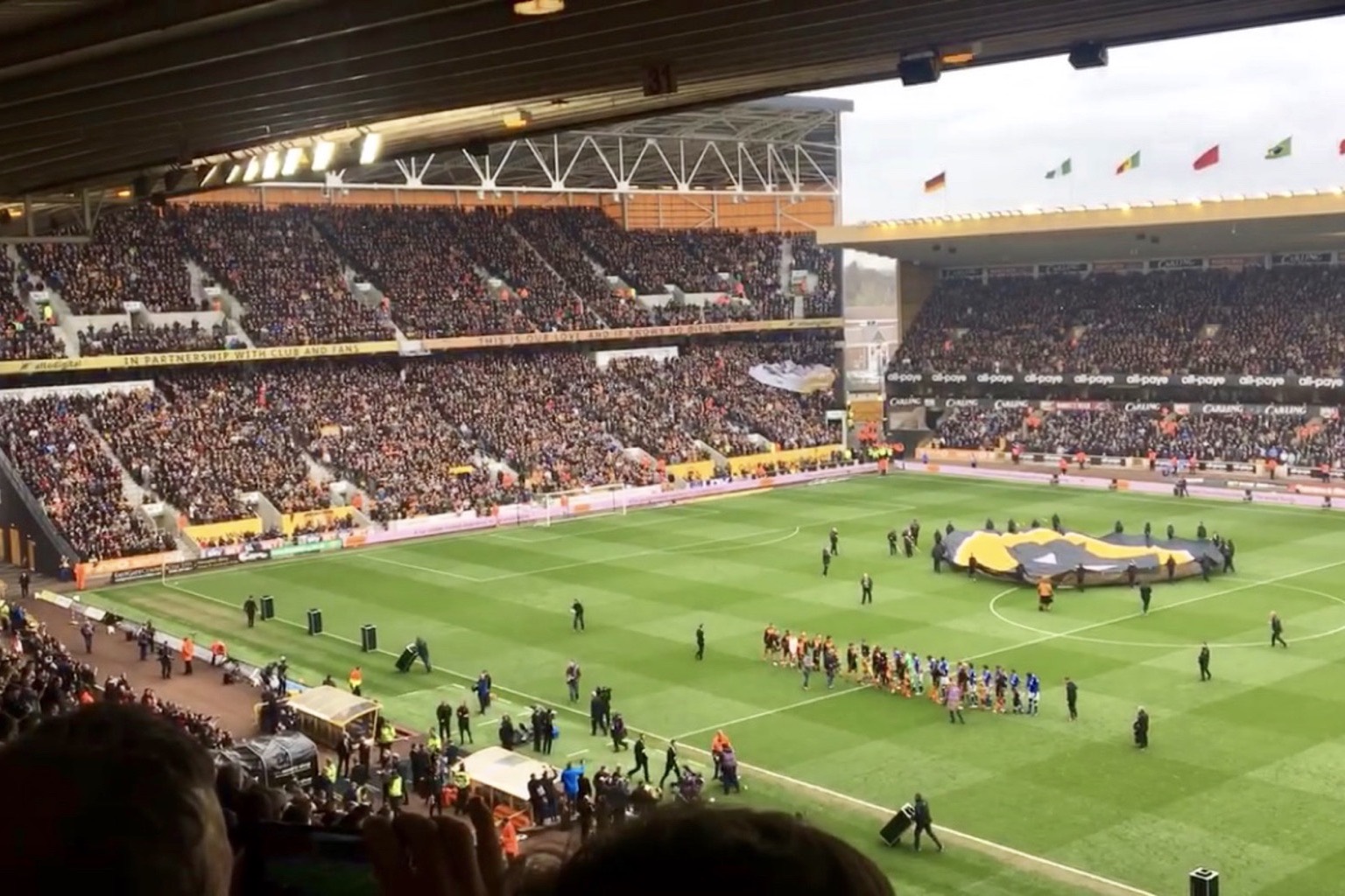 Molineux Stadium in Wolverhampton, home of Wolverhampton Wanderers.