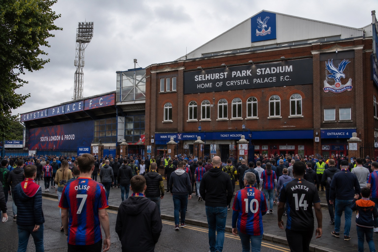 Selhurst Park in London, home of Crystal Palace.
