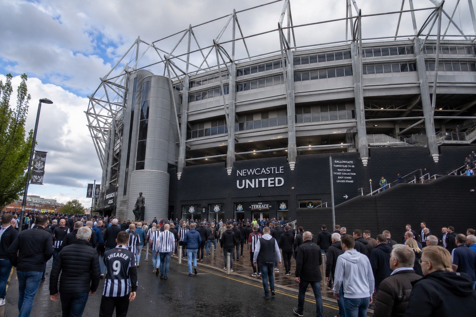 St James' Park in Newcastle city centre, home of Newcastle United.