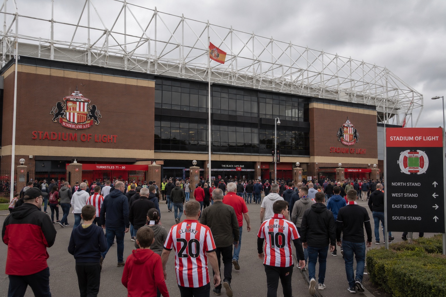 Stadium of Light in Sunderland, home of Sunderland AFC.