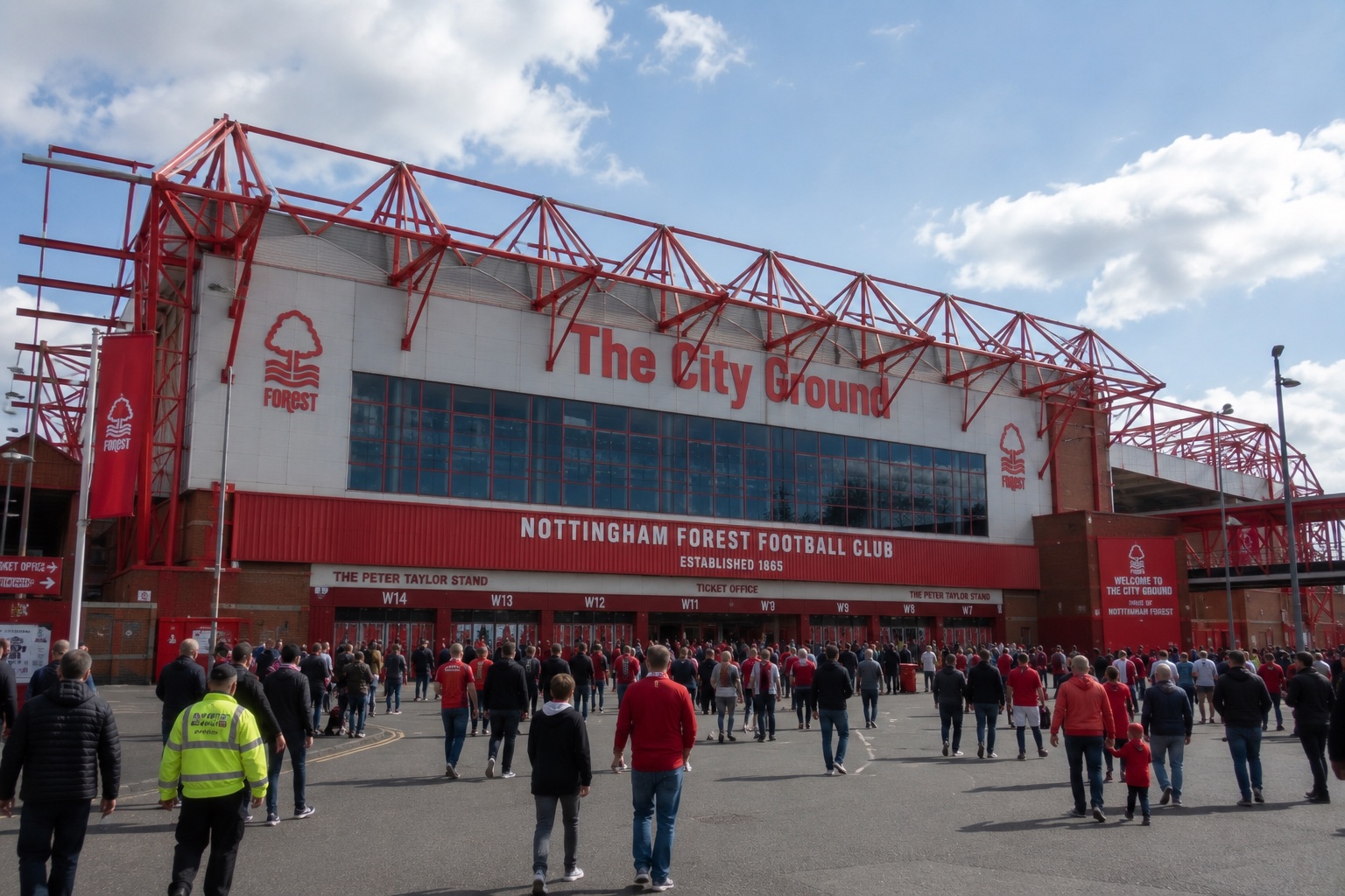 City Ground in Nottingham, home of Nottingham Forest.