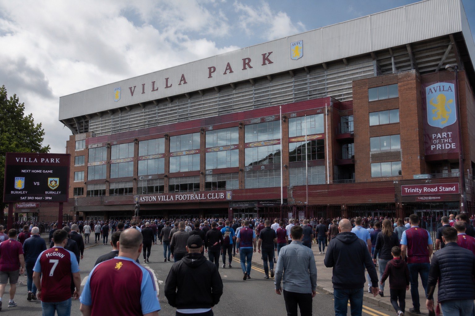 Villa Park in Birmingham, home of Aston Villa.